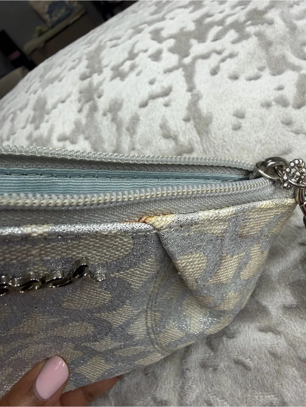 Coach Early 2000s Signature Metallic Wristlet